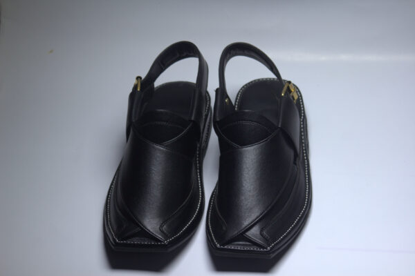 Black Peshawar Zalmi-Peshawari Chappal - Image 2