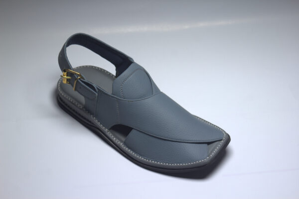 Light Blue Zardari-Peshaweri Chappal - Image 3