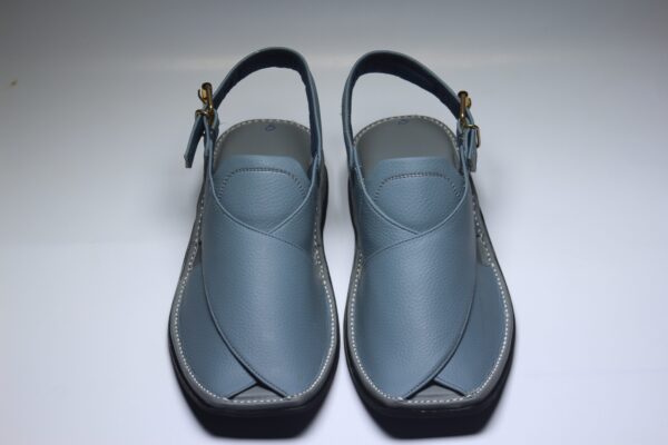 Light Blue Zardari-Peshaweri Chappal