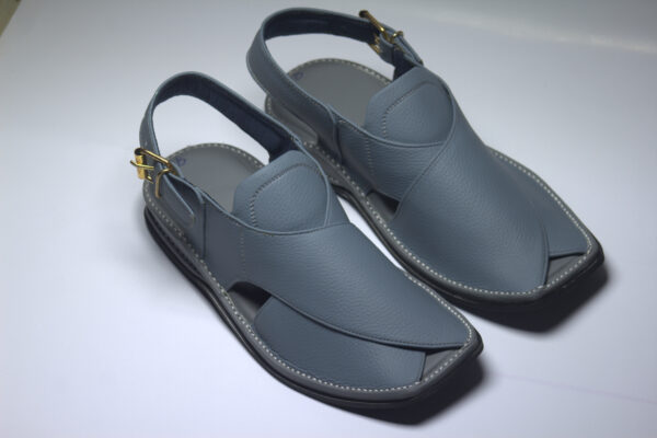 Light Blue Zardari-Peshaweri Chappal - Image 2