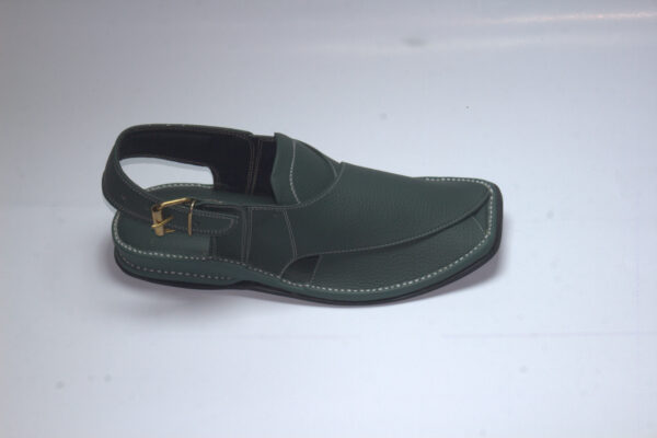 Green Zardari-Peshaweri Chappal - Image 2