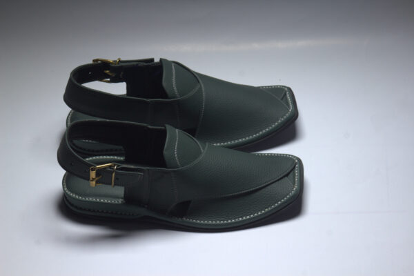Green Zardari-Peshaweri Chappal - Image 5