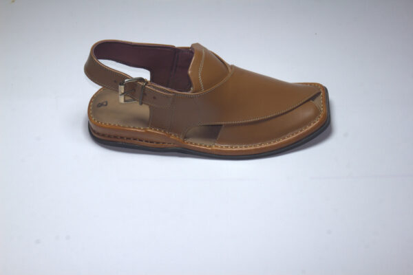 Yellow Orange Zardari-Peshaweri Chappal - Image 2