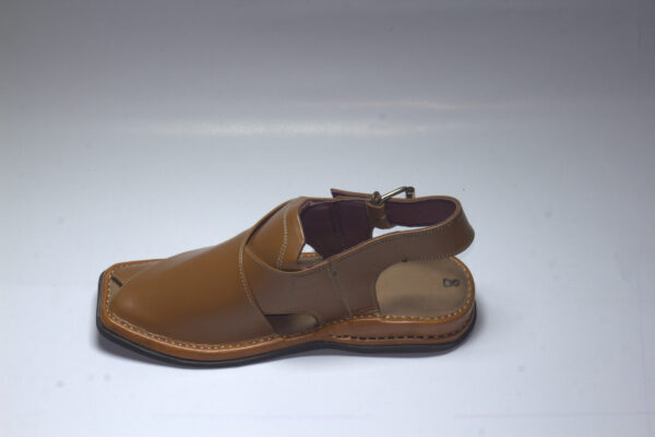 Yellow Orange Zardari-Peshaweri Chappal - Image 3