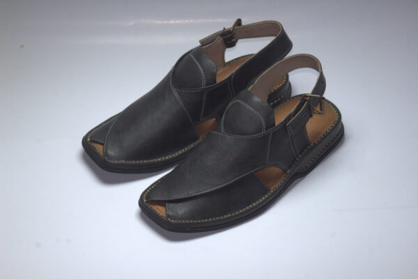 Grey Zardari-Peshaweri Chappal