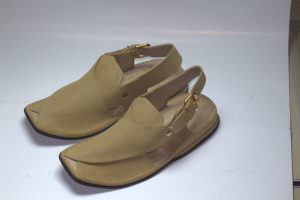 Camel Suede Zardari-Peshaweri Chappal - Image 5