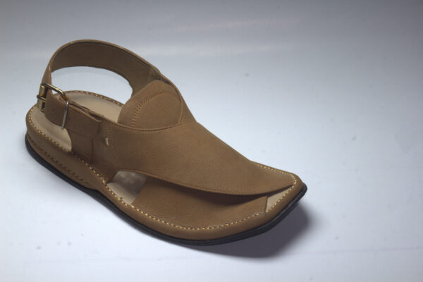 Brown Suede Zardari-Peshaweri Chappal - Image 4