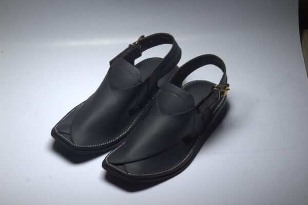 Matt Black Zardari-Peshaweri Chappal