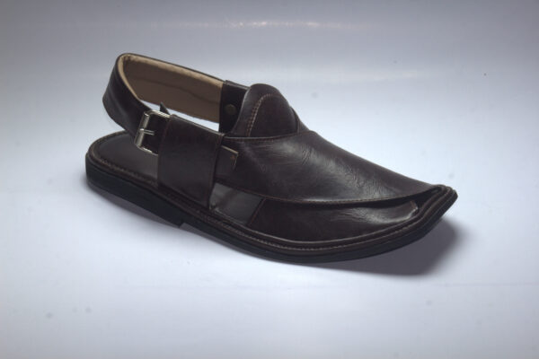 Maroon Printed Smart Zalmi-Peshaweri Chappal - Image 6