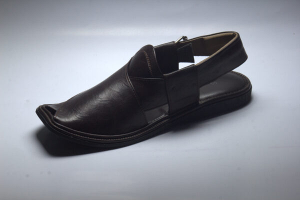 Maroon Printed Smart Zalmi-Peshaweri Chappal - Image 5