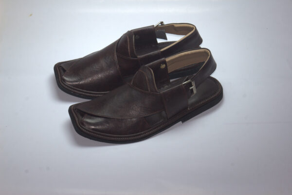Maroon Printed Smart Zalmi-Peshaweri Chappal - Image 3