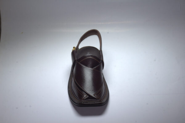 Maroon Smart Zalmi Takkidari-Peshaweri Chappal - Image 4