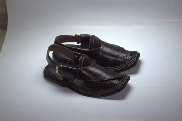 Maroon Smart Zalmi Takkidari-Peshaweri Chappal - Image 2