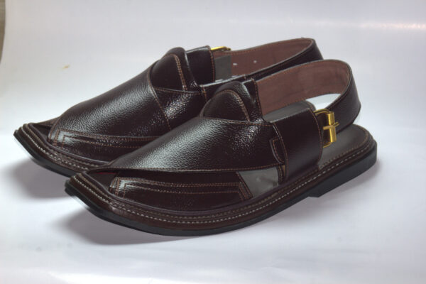 Maroon Smart Zalmi Takkidari-Peshaweri Chappal - Image 5