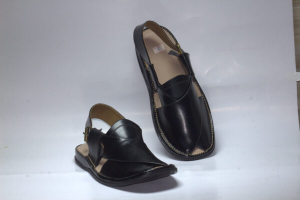 Black Gogo-Peshaweri Chappal - Image 2