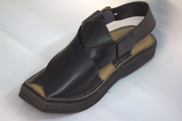 Black Kaptaan-Peshaweri Chappal - Image 6