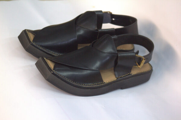 Black Kaptaan-Peshaweri Chappal - Image 2