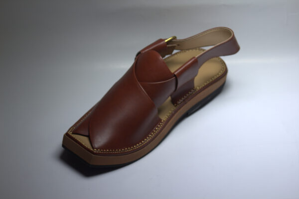 Red Kaptaan-Peshaweri Chappal - Image 5