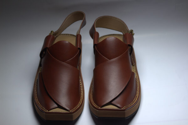 Red Kaptaan-Peshaweri Chappal - Image 3