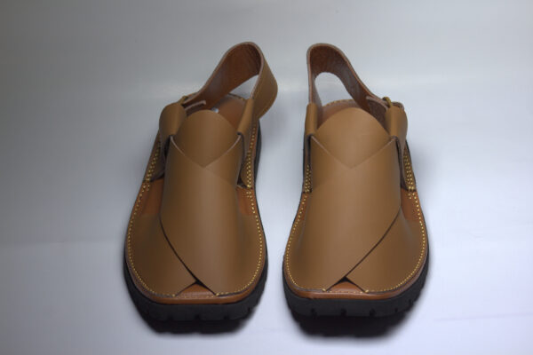 Mustard Vabrum Sole Kaptaan-Peshawari Chappal - Image 3