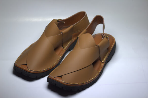 Mustard Vabrum Sole Kaptaan-Peshawari Chappal - Image 4