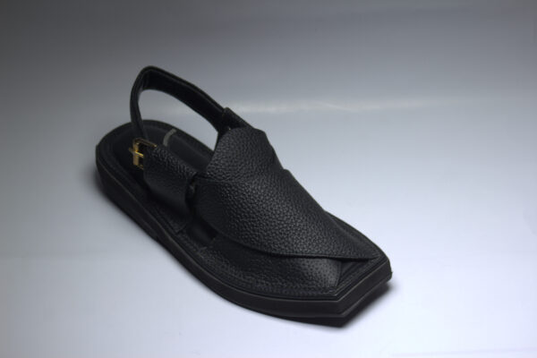 Black Kaptaan light weight-Peshawari Chappal - Image 2