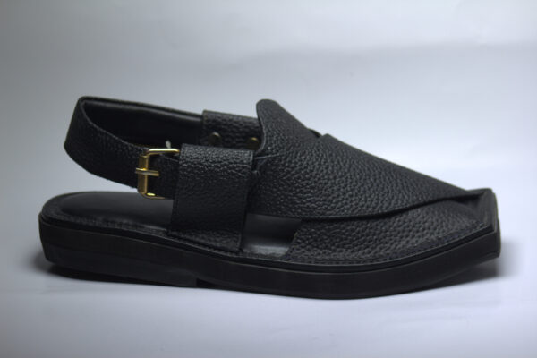Black Kaptaan light weight-Peshawari Chappal - Image 4