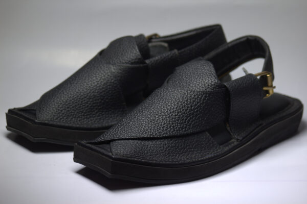 Black Kaptaan light weight-Peshawari Chappal - Image 5
