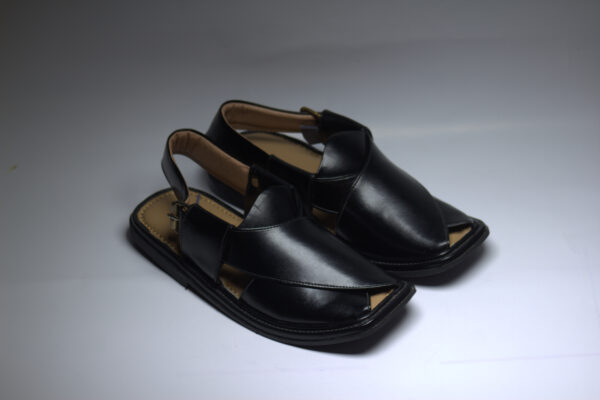 Black Smart Zalmi-Peshawari Chappal - Image 4