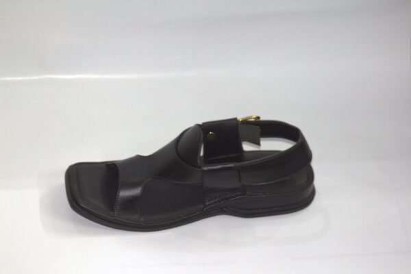 Full Black Smart Panjedara-Peshawari Chappal - Image 3
