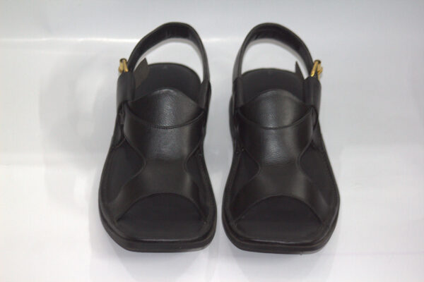 Full Black Smart Panjedara-Peshawari Chappal - Image 4