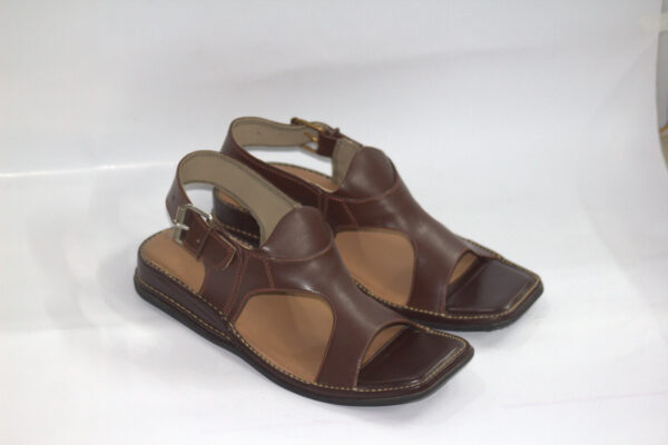 Choclate Brown Smart Panjedara-Peshawari Chappal - Image 4
