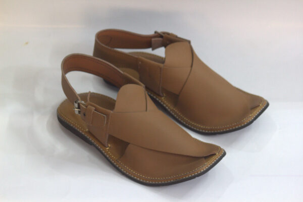 Mustard Slim Sole Gol Shape-Peshawari Chappal - Image 5