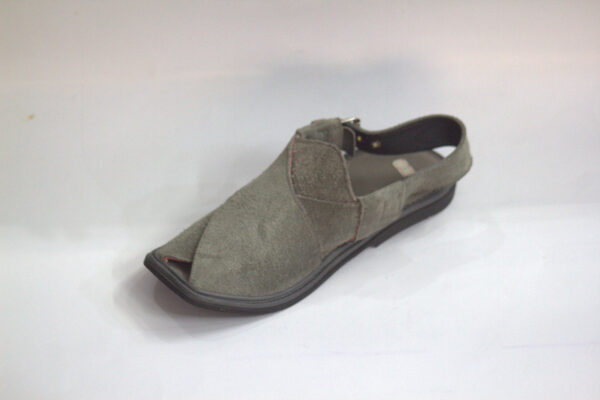 Grey Suede-Peshawari Chappal - Image 3