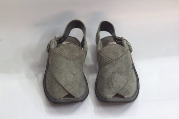 Grey Suede-Peshawari Chappal