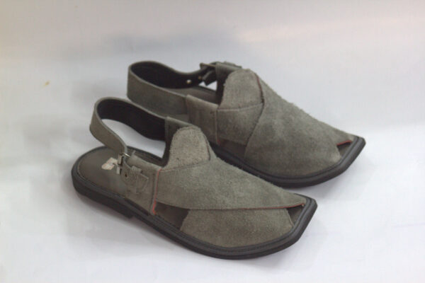 Grey Suede-Peshawari Chappal - Image 5