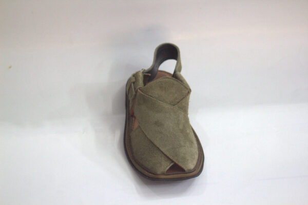 Green Suede-Peshawari Chappal - Image 2