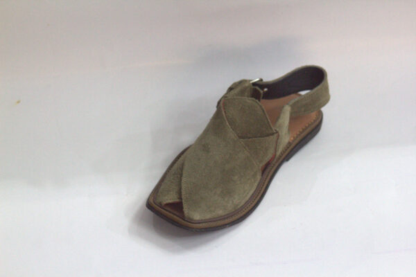 Green Suede-Peshawari Chappal - Image 5