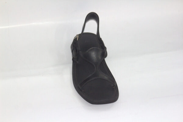 Black Classic Panjedari-Peshawari Chappal