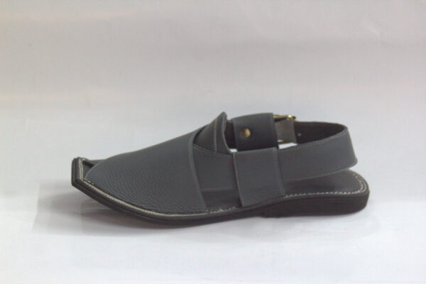 Grey Smart Zalmi UpperTouch-Peshawari Chappal - Image 5