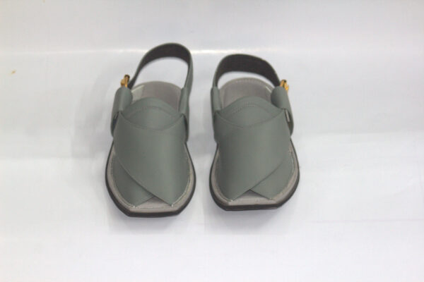 Light Grey Smart Zalmi UpperTouch-Peshawari Chappal - Image 2